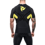 Short Sleeve Rashguard // Black + Yellow (M)