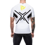 Short Sleeve Rashguard // White + Black (L)