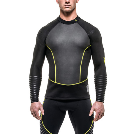 Neoprene Top // Black + Yellow (S)