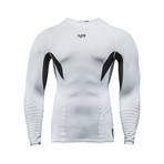 Long Sleeve Rashguard // White + Black (M)