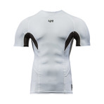 Short Sleeve Rashguard // White + Black (L)