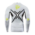 Long Sleeve Rashguard // White + Black (M)