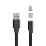 Magnetic Cable Micro USB + USB-C // 2 Tips