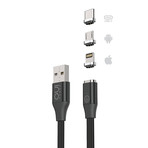 Magnetic Cable 3-in-1 // Apple + Micro USB + USB-C