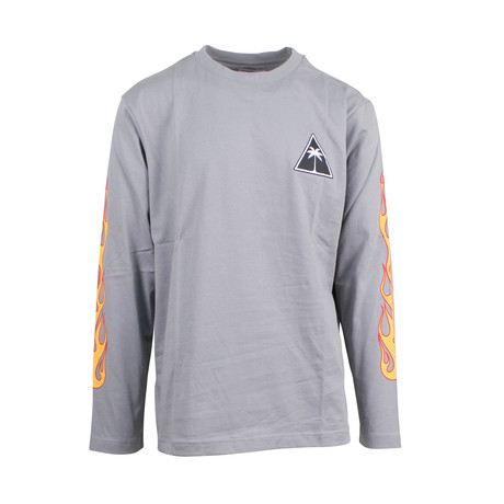 Palm Angels // Palms And Flames Tee // Medium Gray (XS)