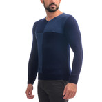 Sweater + Square Design // Navy (S)