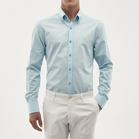 Button Down Shirt // Turquoise (S)