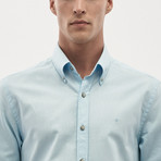 Button Down Shirt // Turquoise (M)