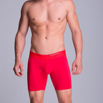 Microfiber F.E. Long Boxer // Red (XS)