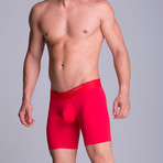 Microfiber F.E. Long Boxer // Red (XS)