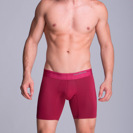 Microfiber F.E. Long Boxer // Red Wine (XS)