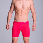 F.E. Long Mesh Boxer // Red Cherry (XS)