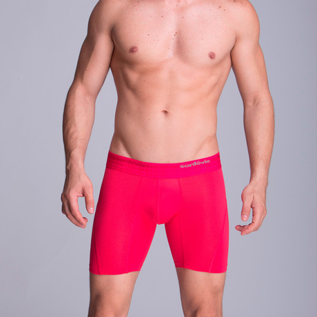 F.E. Long Mesh Boxer // Red Cherry (XS)