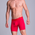 F.E. Long Mesh Boxer // Red (XL)