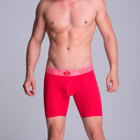 Long Full Mesh Boxer // Red (XS)