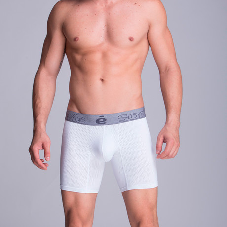 Full Mesh Long Boxer // White (XS)