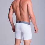 Full Mesh Long Boxer // White (M)