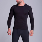 Long Sleeved Athletic Shirt // Black (XS)