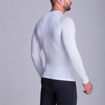 Long Sleeved Athletic Shirt // White (M)