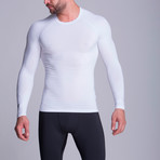 Long Sleeved Athletic Shirt // White (S)