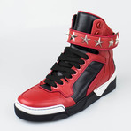 Leather High-Top Fashion Sneakers Shoes // Red (US: 6)