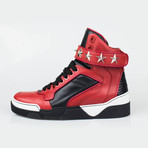 Leather High-Top Fashion Sneakers Shoes // Red (US: 7)