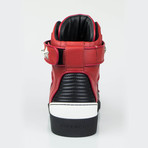 Leather High-Top Fashion Sneakers Shoes // Red (US: 6)
