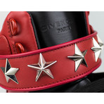 Leather High-Top Fashion Sneakers Shoes // Red (US: 7)