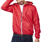 Classic // Full Zip Packable Jacket // Red (L)