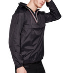 New Era // Quarter Zip Packable Jacket // Black (M)