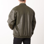 Mason + Cooper // Sawyer Leather Bomber // Olive (M)