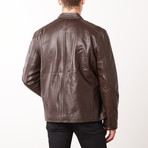Mason + Cooper Ethan Leather Jacket // Brown (L)