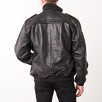Wilda Razor Leather Jacket // Black (L)