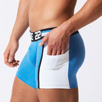 Asymmetric Sport Trunk // Steel Blue (S)