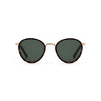 Poezd Sunglass // Black Tortoise Matte + Gold + Green