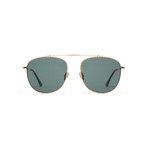 Notomy Sunglass // Gold Polished + Green