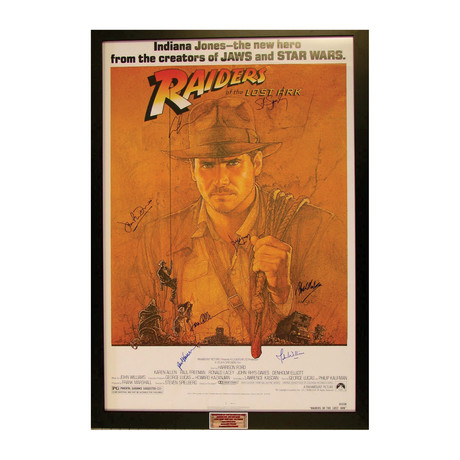 Indiana Jones Raiders Of The Lost Ark // Signed Poster