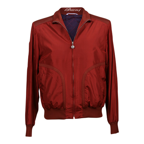 Silk Bomber Jacket // Red (S)