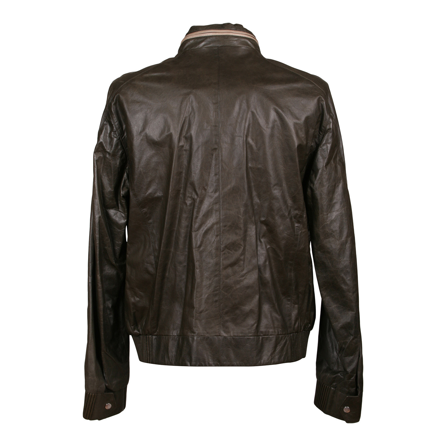 Leather Bomber  Jacket  Brown XL  Outerwear Clearance 