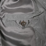 Silk Bomber Jacket // Silver + Gray (M)