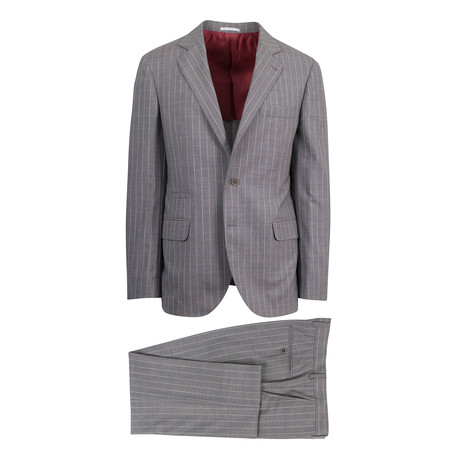 Ottone Wool Blend Suit // Gray (Euro: 46)