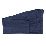 Windowpane Peak Lapel Cashmere Blend 3/2 Suit // Navy Blue (Euro: 46)