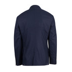 Check Notch Lapel Cashmere Blend 3/2 Suit // Navy Blue (Euro: 50)