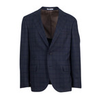 Plaid Cashmere 3/2 Button Suit // Blue (Euro: 46)