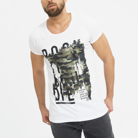 Rock + Military T-Shirt // White (XS)