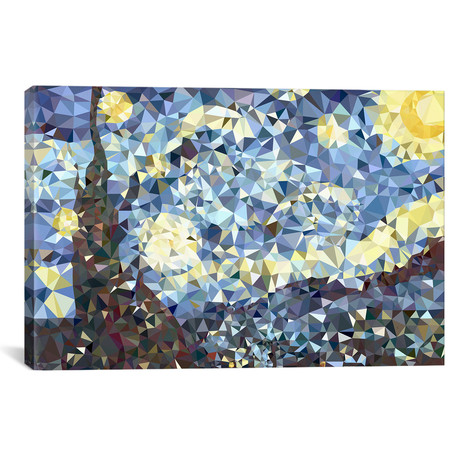 The Starry Night Derezzed // 5by5collective (26"W x 18"H x 0.75"D)