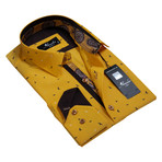 Reversible Cuff Button-Down Shirt // Dark Yellow + Multi Paisley (3XL)