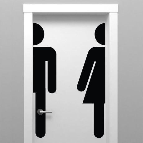 Wall Decal Bathroom Men's + Women's