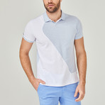 Winward Polo // White + Blue (L)