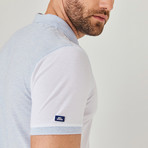 Winward Polo // White + Blue (L)